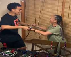 He danced with her grandma on July 4, 2020, on the occasion of her 60th birthday.